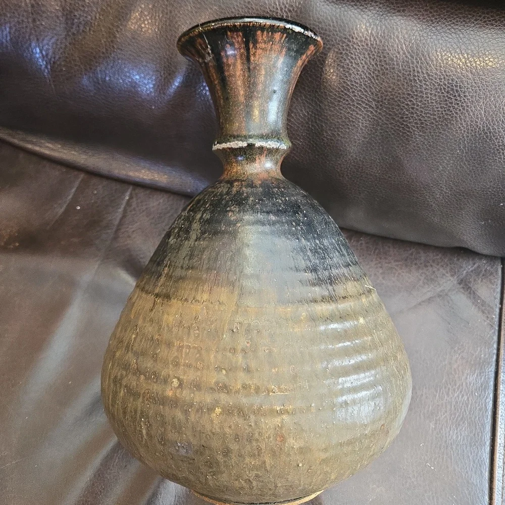 Important Signed Stoneware Ceramic Vase 1972 - Picture 3 of 9